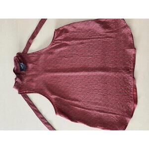 MAEVE Anthropologie Pink Tie Back Sleeveless Top L